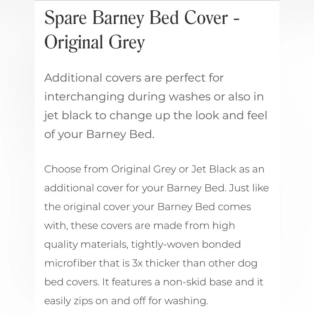 NWOT Barney Bed Luxury Dog Bed Cover - Size Large